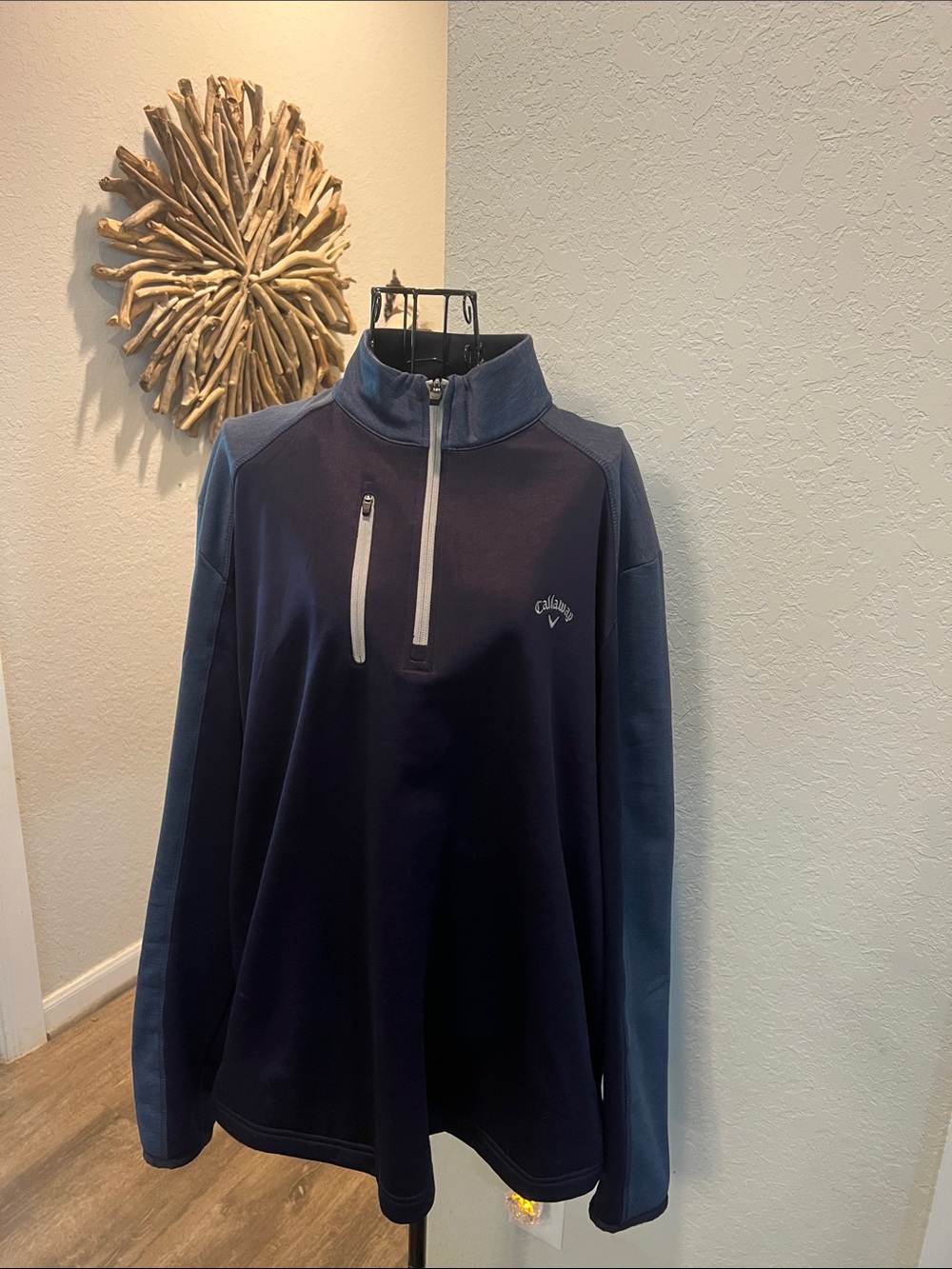 Callaway Men’s Navy and Slate Blue Quarter-Zip Pullover